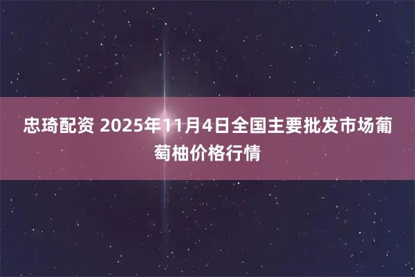 忠琦配资 2025年11月4日全国主要批发市场葡萄柚价格行情